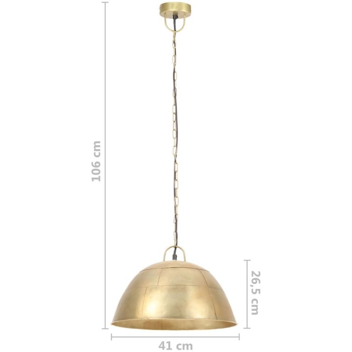 Hänglampa industriell vintage 25 W mässing rund 41 cm E27 vidaXL Φ 41 cm – bild 11