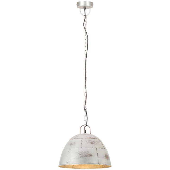 Hänglampa industriell vintage 25 W silver rund 31 cm E27 vidaXL Φ 31 cm – bild 2
