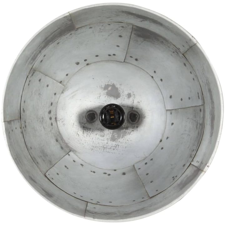 Hänglampa industriell vintage 25 W silver rund 31 cm E27 vidaXL Φ 31 cm – bild 5