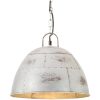 Hänglampa industriell vintage 25 W silver rund 31 cm E27 vidaXL Φ 31 cm – miniatyr 1
