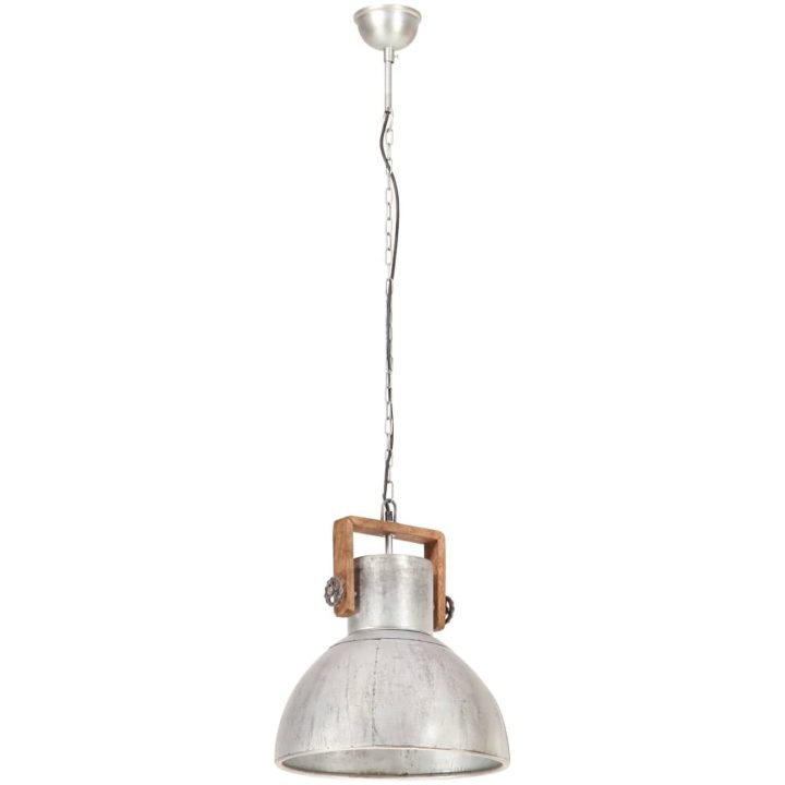 Hänglampa industriell vintage 25 W silver rund 40 cm E27 vidaXL ⌀40 cm – bild 3