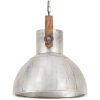 Hänglampa industriell vintage 25 W silver rund 40 cm E27 vidaXL ⌀40 cm – miniatyr 6