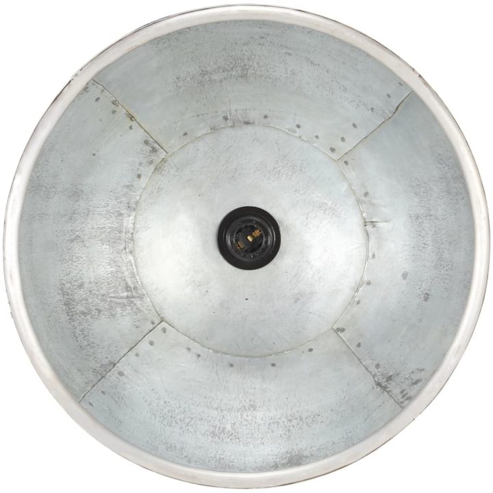 Hänglampa industriell vintage 25 W silver rund 40 cm E27 vidaXL ⌀40 cm – bild 8