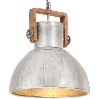 Hänglampa industriell vintage 25 W silver rund 40 cm E27 vidaXL