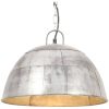 Hänglampa industriell vintage 25 W silver rund 41 cm E27 vidaXL Φ 41 cm – miniatyr 1