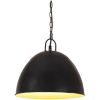 Hänglampa industriell vintage 25 W svart rund 31 cm E27 vidaXL Φ 31 cm – miniatyr 1