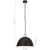 Hänglampa industriell vintage 25 W svart rund 41 cm E27 vidaXL Φ 41 cm – miniatyr 11