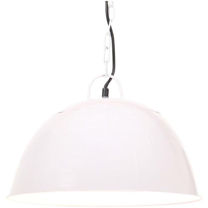 Hänglampa industriell vintage 25 W vit rund 41 cm E27 vidaXL Φ 41 cm – bild 2