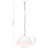 Hänglampa industriell vintage 25 W vit rund 41 cm E27 vidaXL Φ 41 cm – miniatyr 11