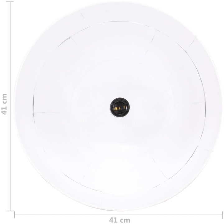 Hänglampa industriell vintage 25 W vit rund 41 cm E27 vidaXL Φ 41 cm – bild 10