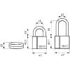Hänglås Abloy PL 330 Silver ASSA HÄNGLÅS ABLOY PL330 KL2 – miniatyr 3