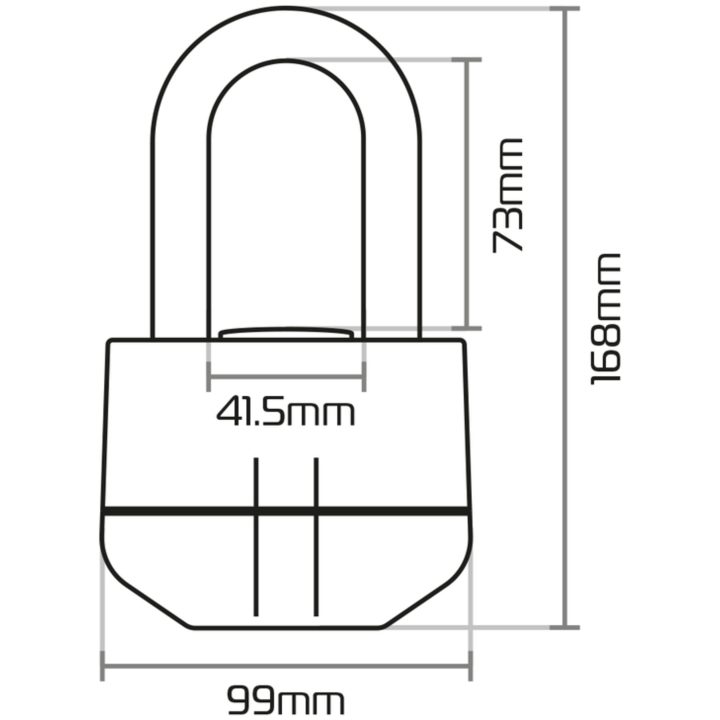Hänglås Alarm 16mm Svart OXFORD – bild 2