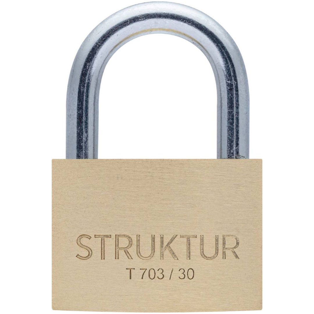 Hänglås T 703 STRUKTUR HÄNGLÅS MÄSSING T 703/30