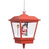 Hänglykta med LED och jultomte röd 27x27x45 cm vidaXL – miniatyr 3