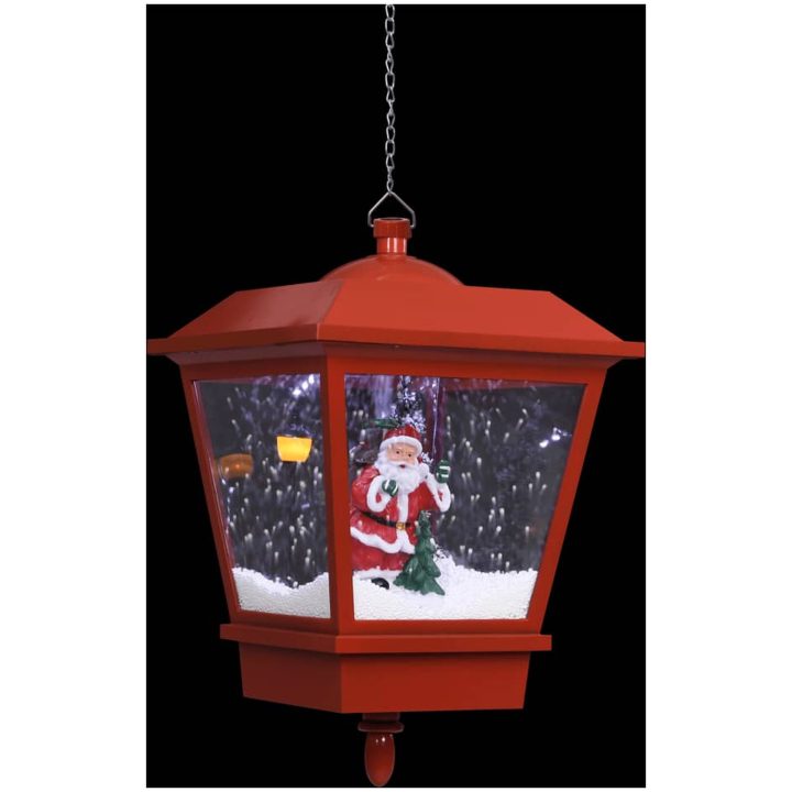 Hänglykta med LED och jultomte röd 27x27x45 cm vidaXL – bild 6
