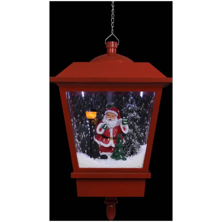 Hänglykta med LED och jultomte röd 27x27x45 cm vidaXL – bild 7