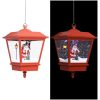 Hänglykta med LED och jultomte röd 27x27x45 cm vidaXL – miniatyr 1