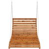 Hängsäng med massivt böjträ med teakyta 115x147x46 cm vidaXL – miniatyr 3