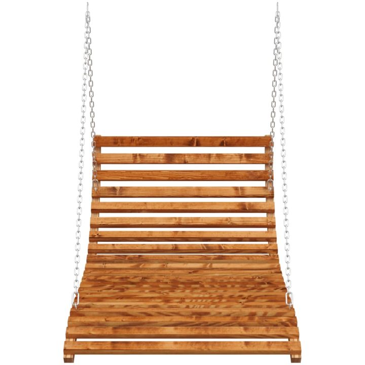 Hängsäng med massivt böjträ med teakyta 115x147x46 cm vidaXL – bild 3