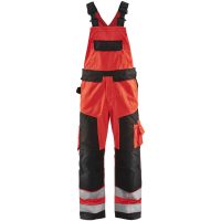 Hängselbyxa 26601804 Hivisröd / Svart BLÅKLÄDER