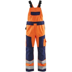 Hängselbyxa 26601811 Grå / Hivisorange BLÅKLÄDER