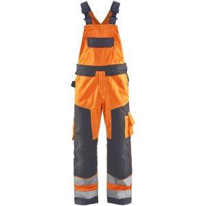 Hängselbyxa 26601811 Grå / Hivisorange BLÅKLÄDER