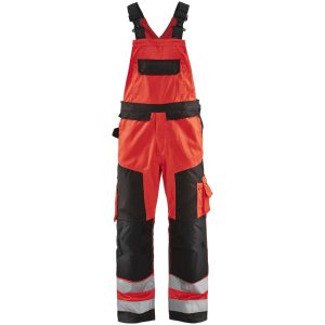 Hängselbyxa 26601811 Hivisröd / Svart BLÅKLÄDER