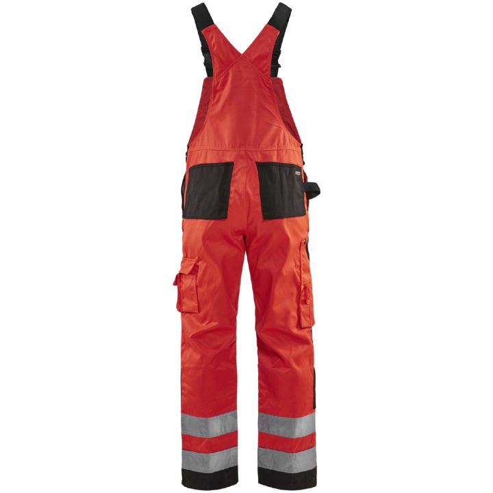 Hängselbyxa 26601811 Hivisröd / Svart BLÅKLÄDER HÄNGSELBYXA 26601811 RÖD/S 44 – bild 3