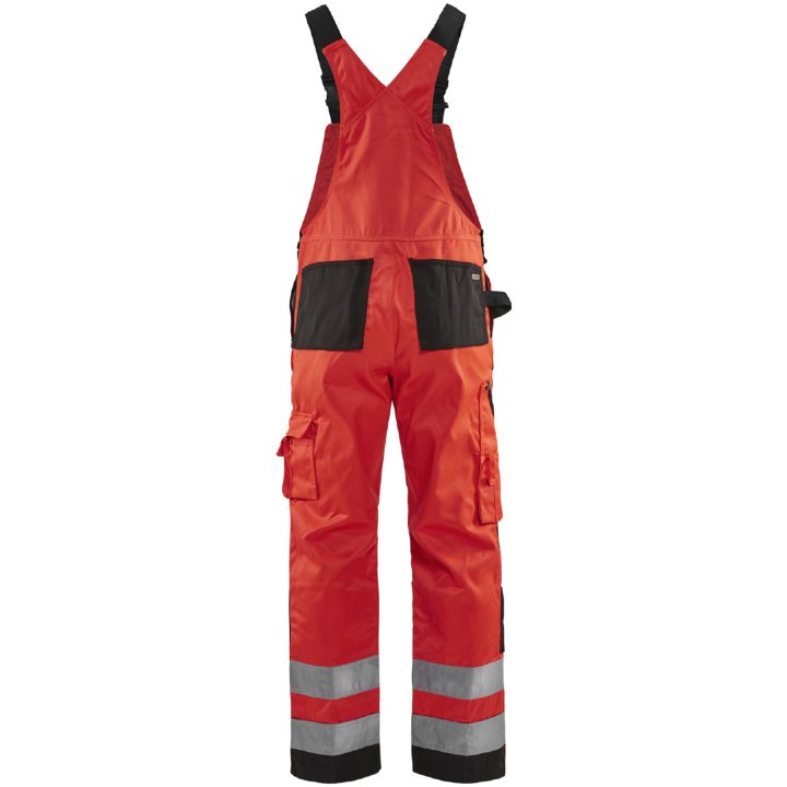 Hängselbyxa 26601811 Hivisröd / Svart BLÅKLÄDER HÄNGSELBYXA 26601811 RÖD/S 44 – bild 2