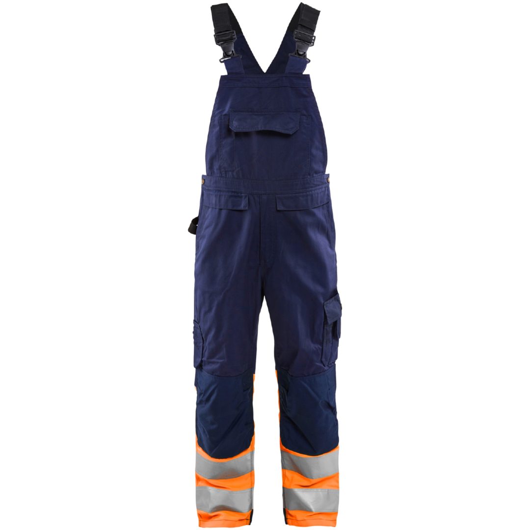 Hängselbyxa 26621800 Marin / Hivisorange BLÅKLÄDER HÄNGSELBYXA 26621800 MA/O 44