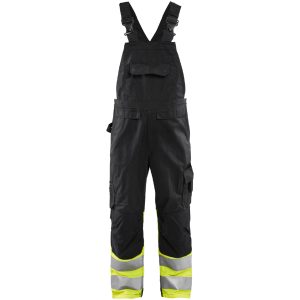 Hängselbyxa 26621800 Svart / Hivisgul BLÅKLÄDER