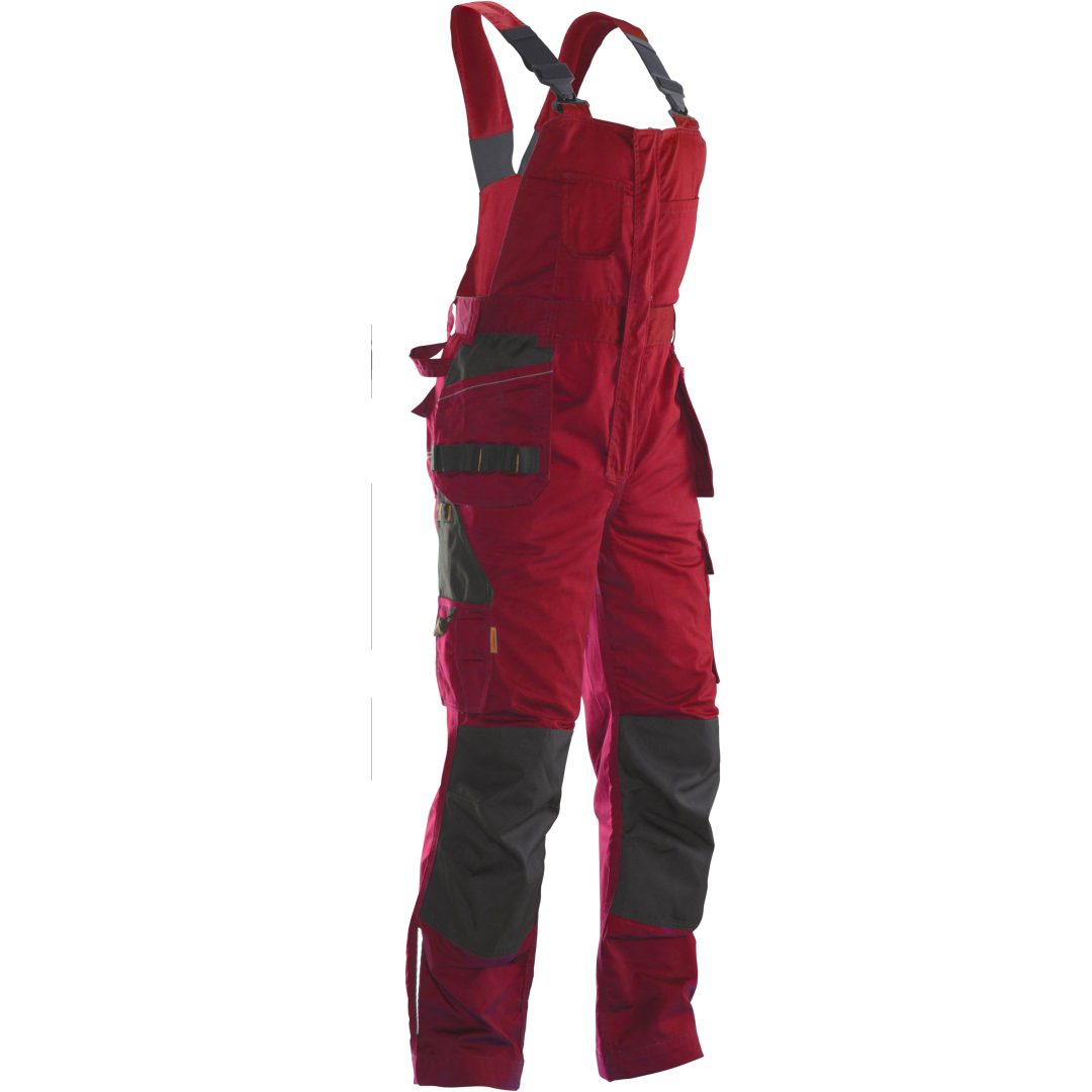 Hängselbyxa 3730 Practical Röd/Svart Jobman C42