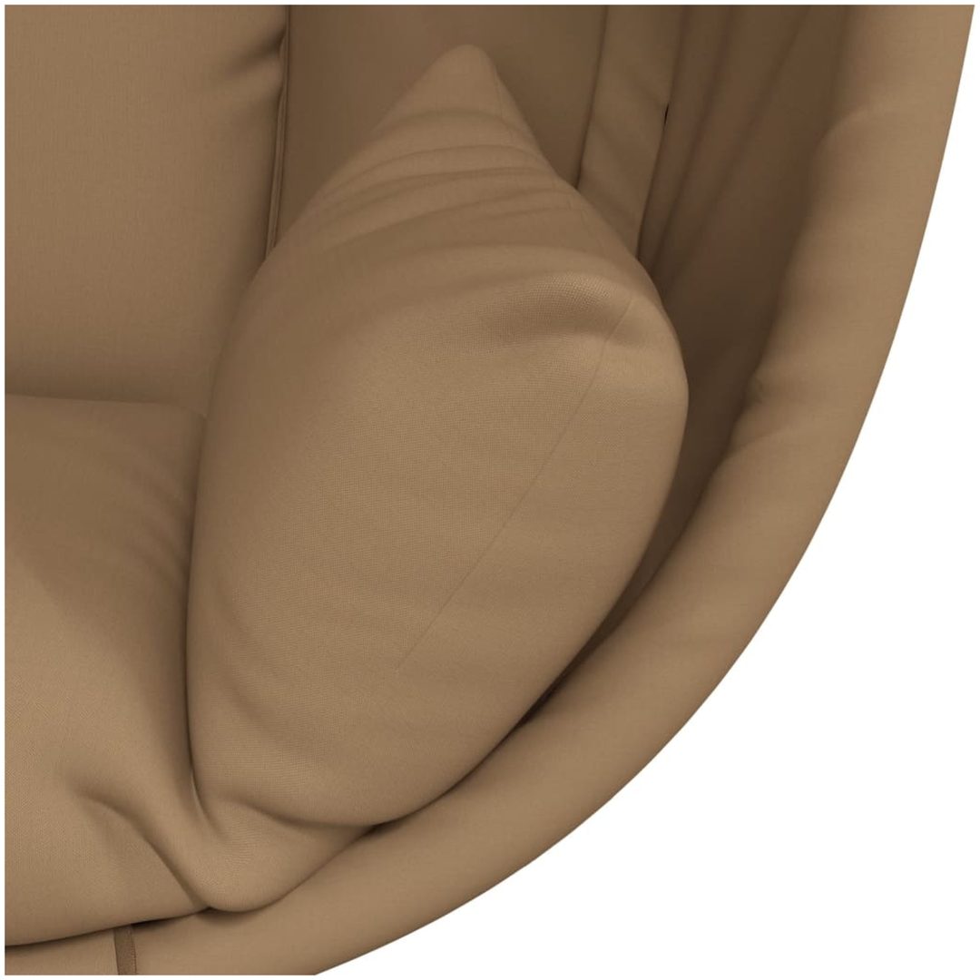Hängstol med dyna taupe konstrotting och stål vidaXL – bild 7
