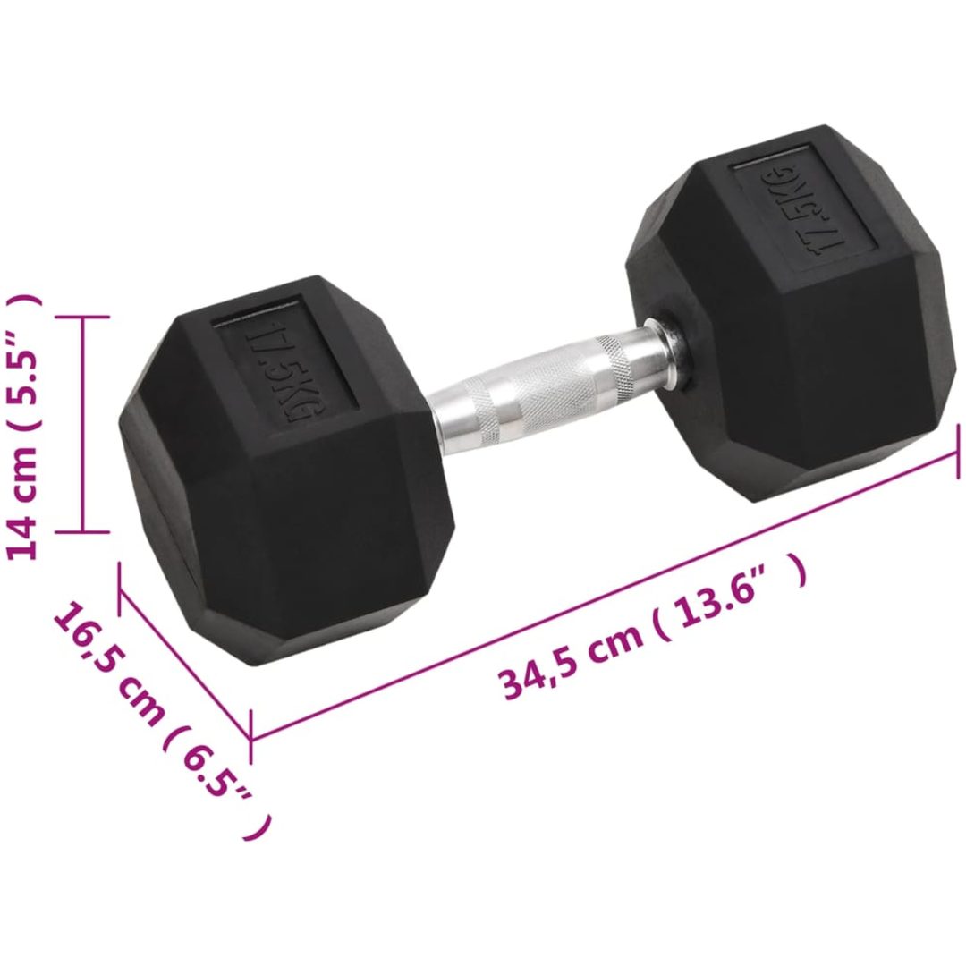 Hantel 17,5 kg gjutjärn vidaXL – bild 7