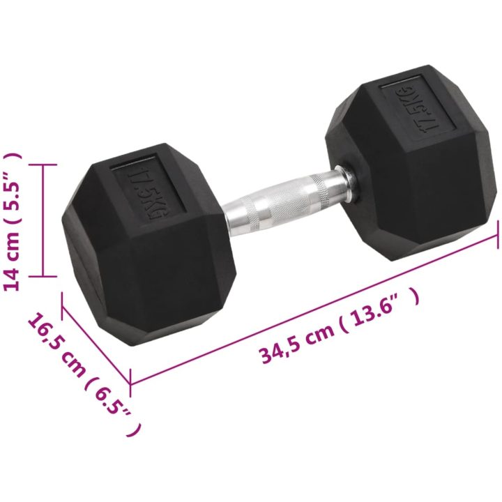 Hantel 17,5 kg gjutjärn vidaXL – bild 7