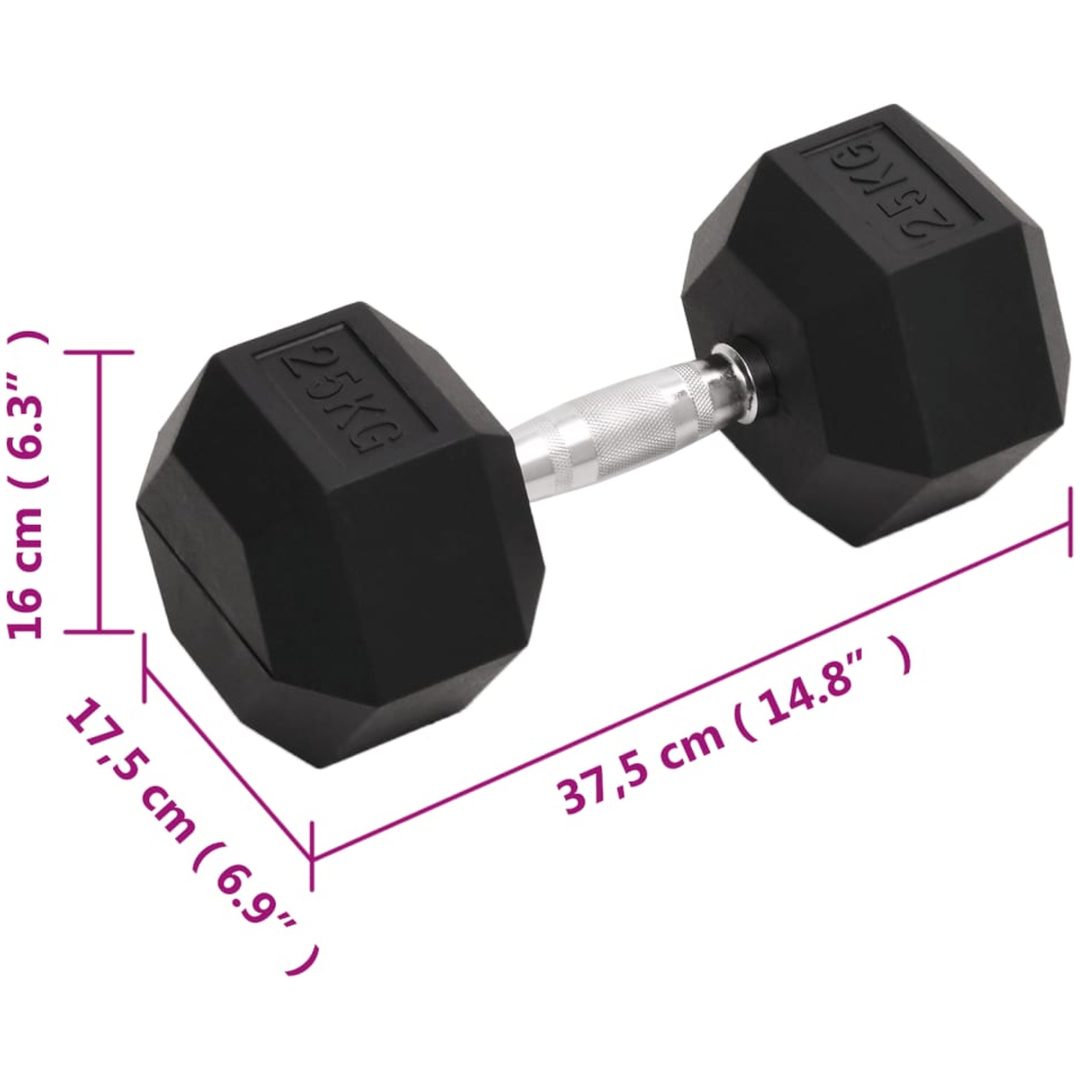 Hantel 25 kg gjutjärn vidaXL – bild 7