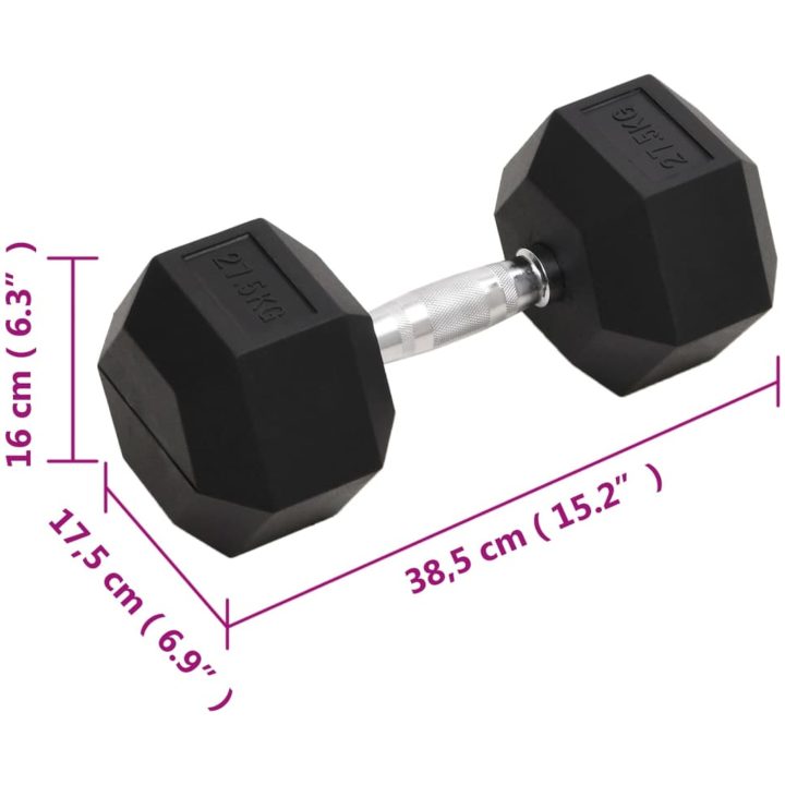 Hantel 27,5 kg gjutjärn vidaXL – bild 7