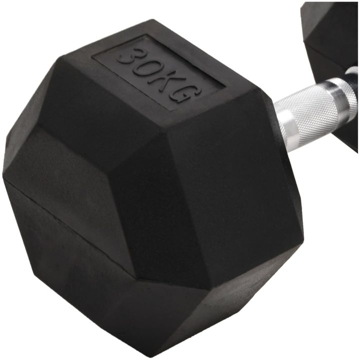 Hantel 30 kg gjutjärn vidaXL – bild 6