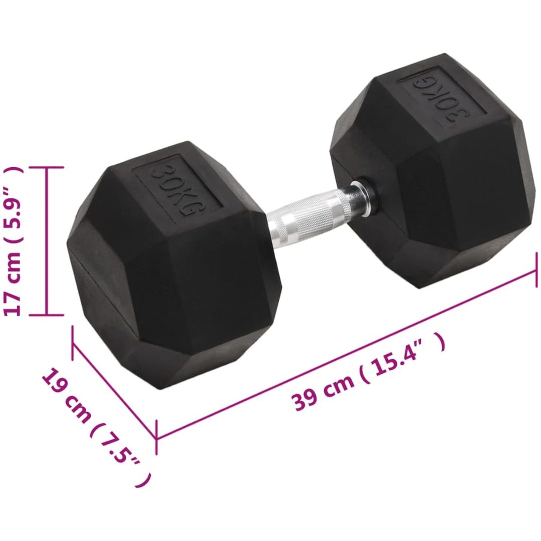 Hantel 30 kg gjutjärn vidaXL – bild 7
