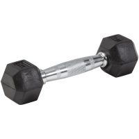Hantel gummi/krom Master Fitness