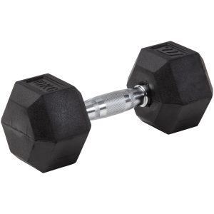 Hantel gummi/krom Master Fitness