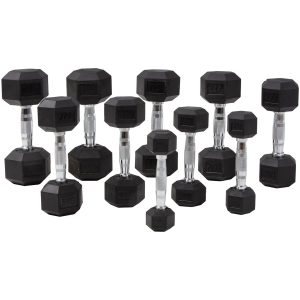 Hantel gummi/krom Master Fitness