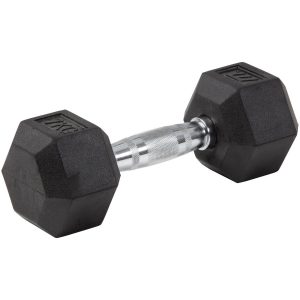 Hantel gummi/krom Master Fitness