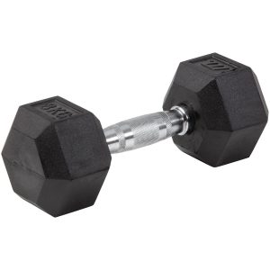 Hantel gummi/krom Master Fitness