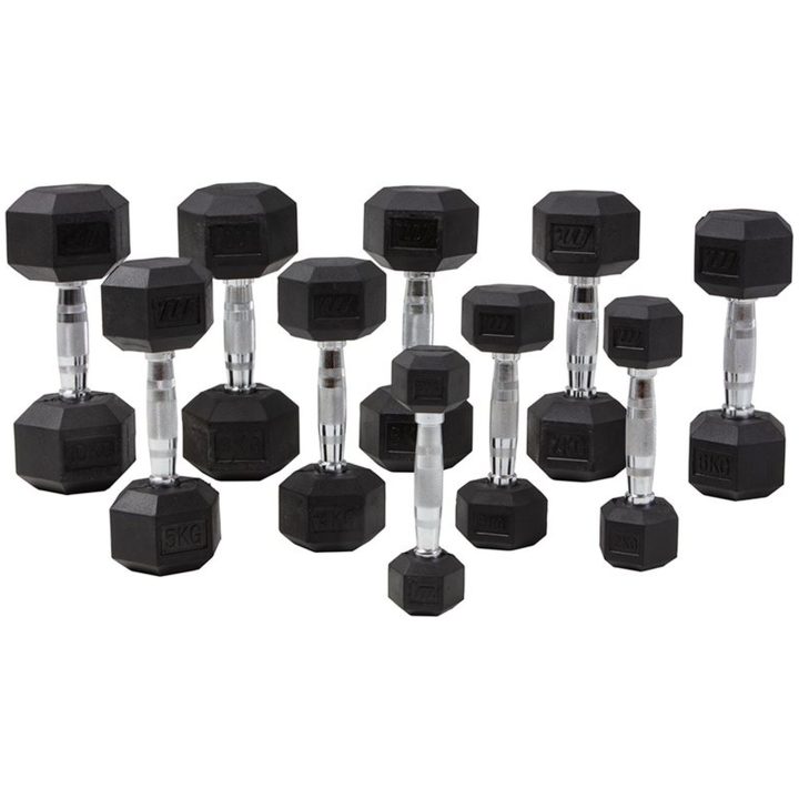 Hantelset hexagon 1 - 10 kg 10 par Master Fitness – bild 2