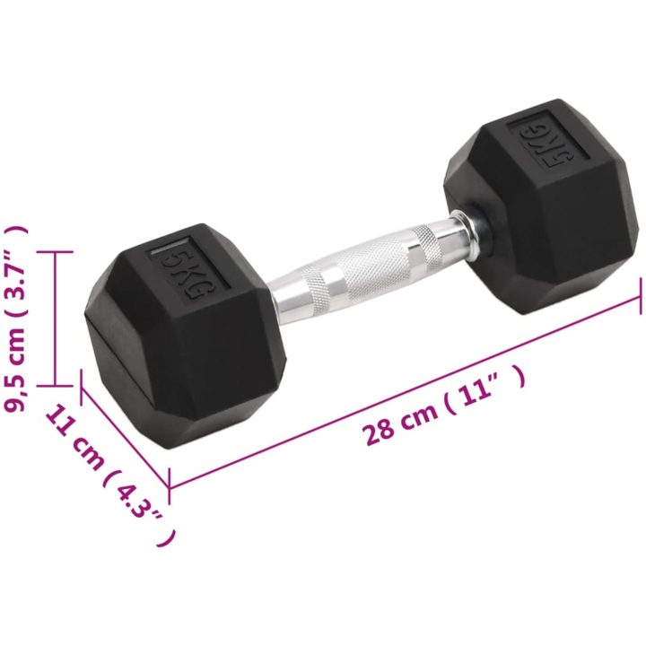 Hantlar 2 st 10 kg gjutjärn vidaXL – bild 8