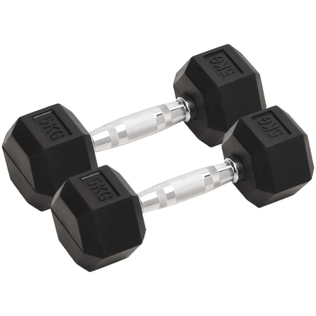 Hantlar 2 st 10 kg gjutjärn vidaXL