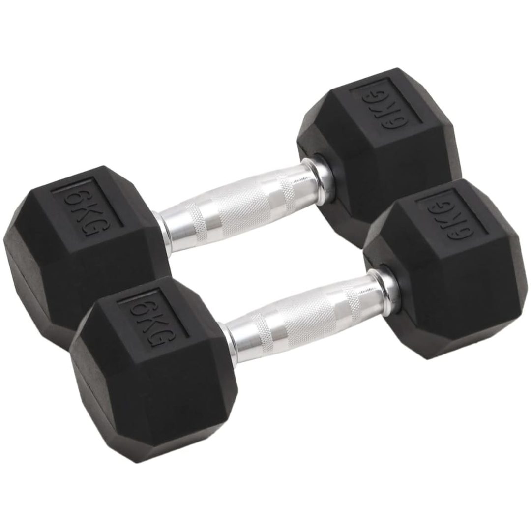 Hantlar 2 st 12 kg gjutjärn vidaXL