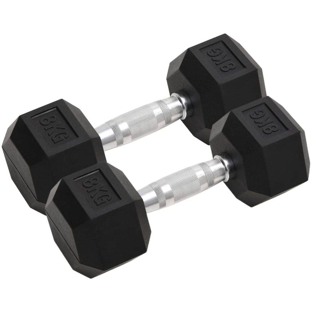 Hantlar 2 st 16 kg gjutjärn vidaXL