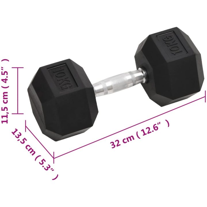 Hantlar 2 st 20 kg gjutjärn vidaXL – bild 8